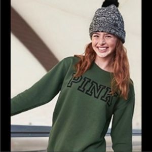 Victoria Secret PINK Cozy Sherpa Pom Beanie